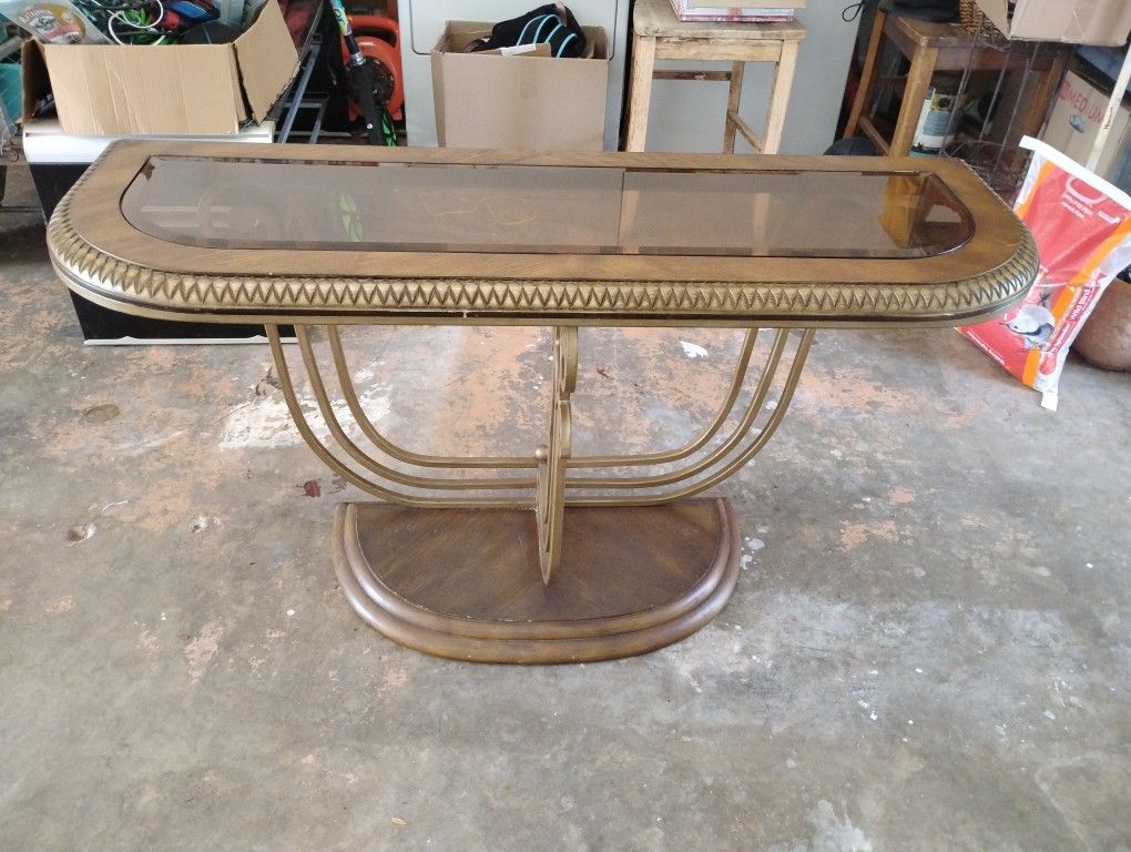Italian Brass Console Table