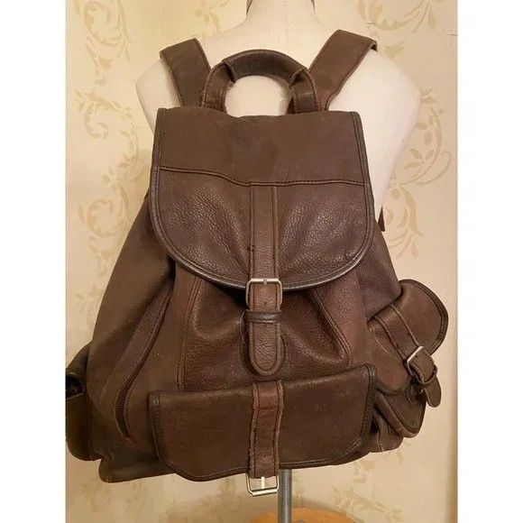 100% Leather Beautiful Large Backpack