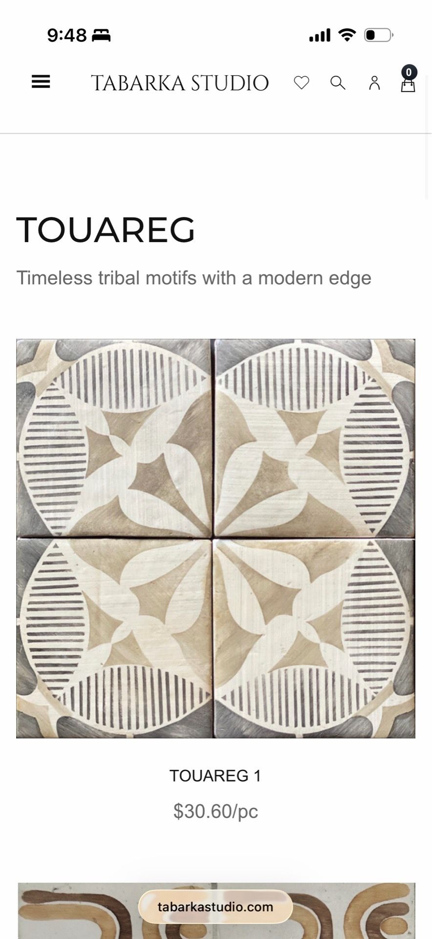 Tabarka Toureg tile