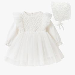 Baby Christening Outfit, Size 0 To 3 Months, Brsnd Nee 