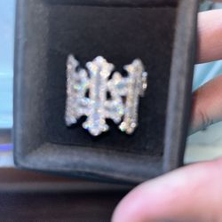 3 Cross Moissanite Ring Size 11