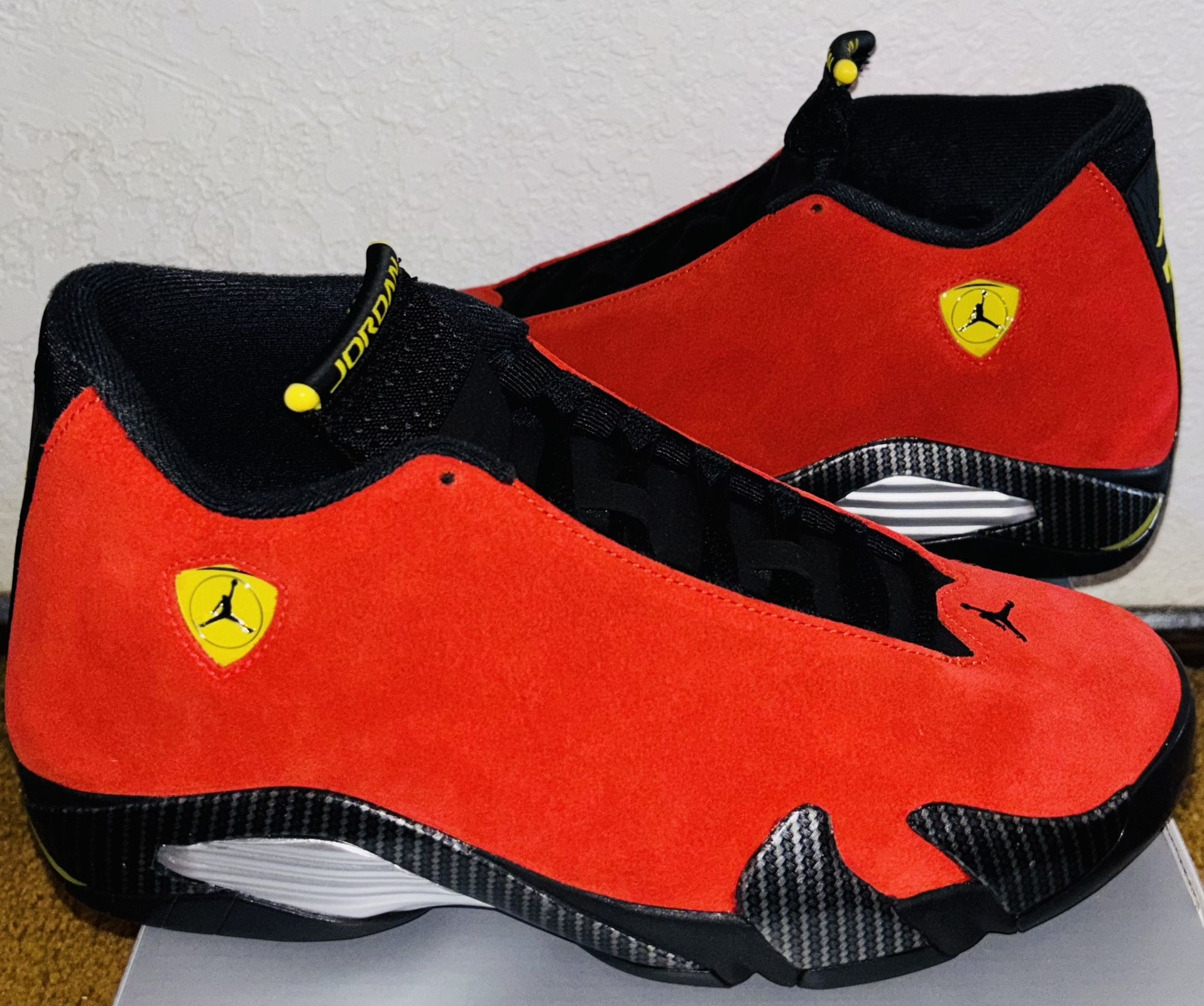 JORDAN 14 RETRO FERRARI FOR SALE!!