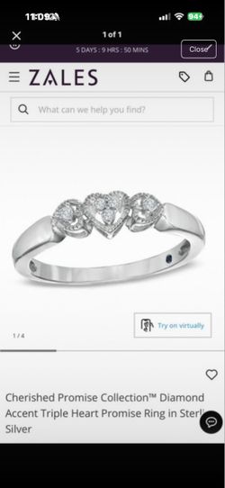 Zales three heart ring