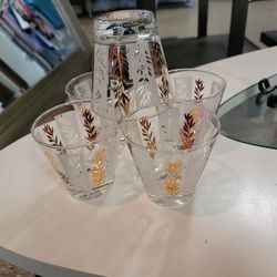 Vintage  Cocktail Glasses Set Of 5