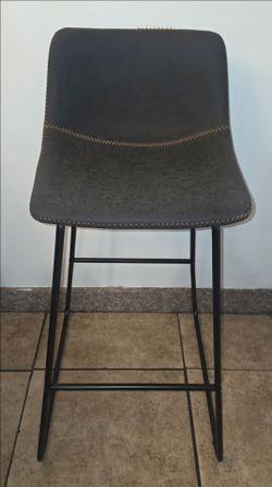 Bar Stools Black with Stitches Set of 4 READ DESCRIPTION