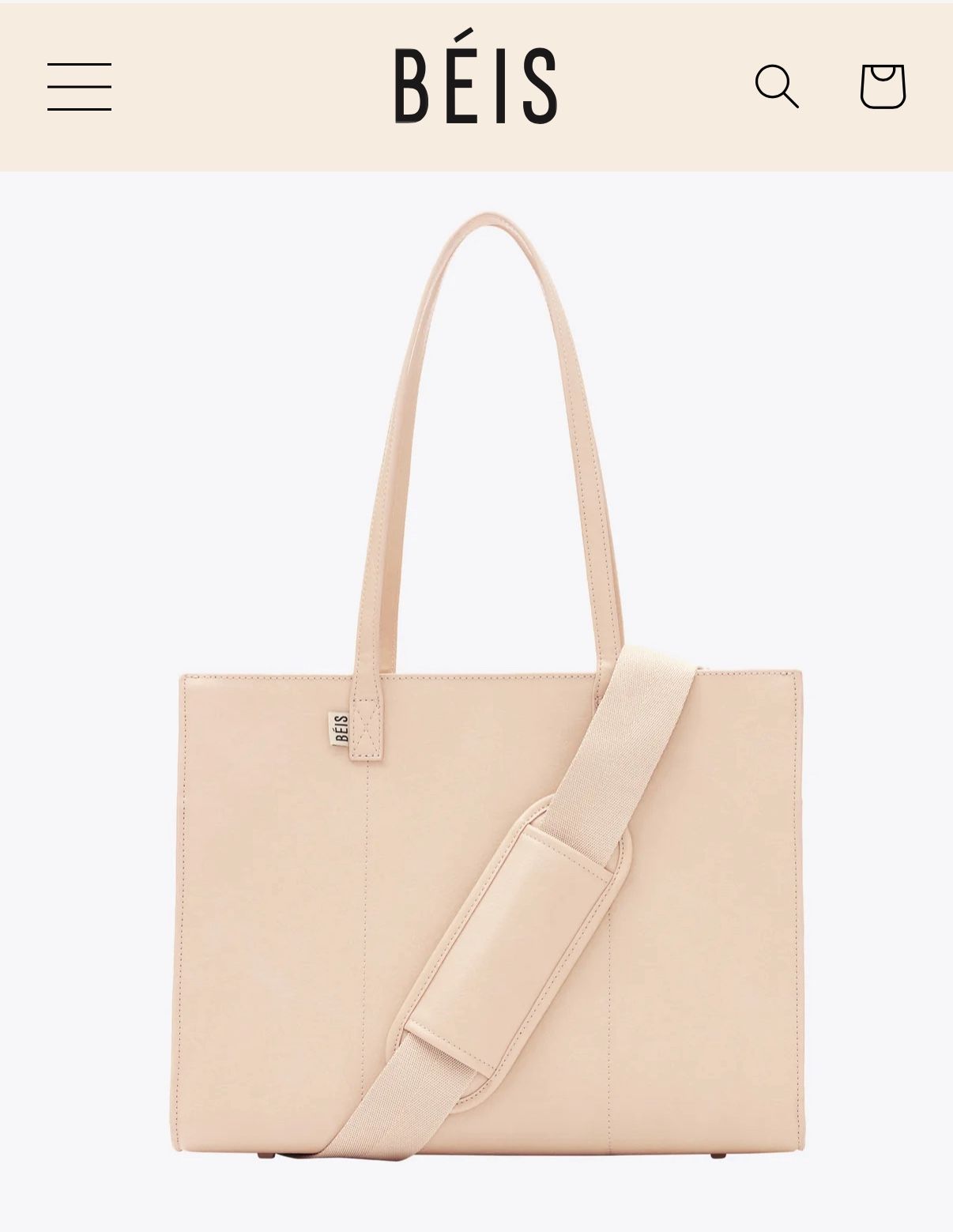 BEIS THE WORK TOTE IN BEIGE