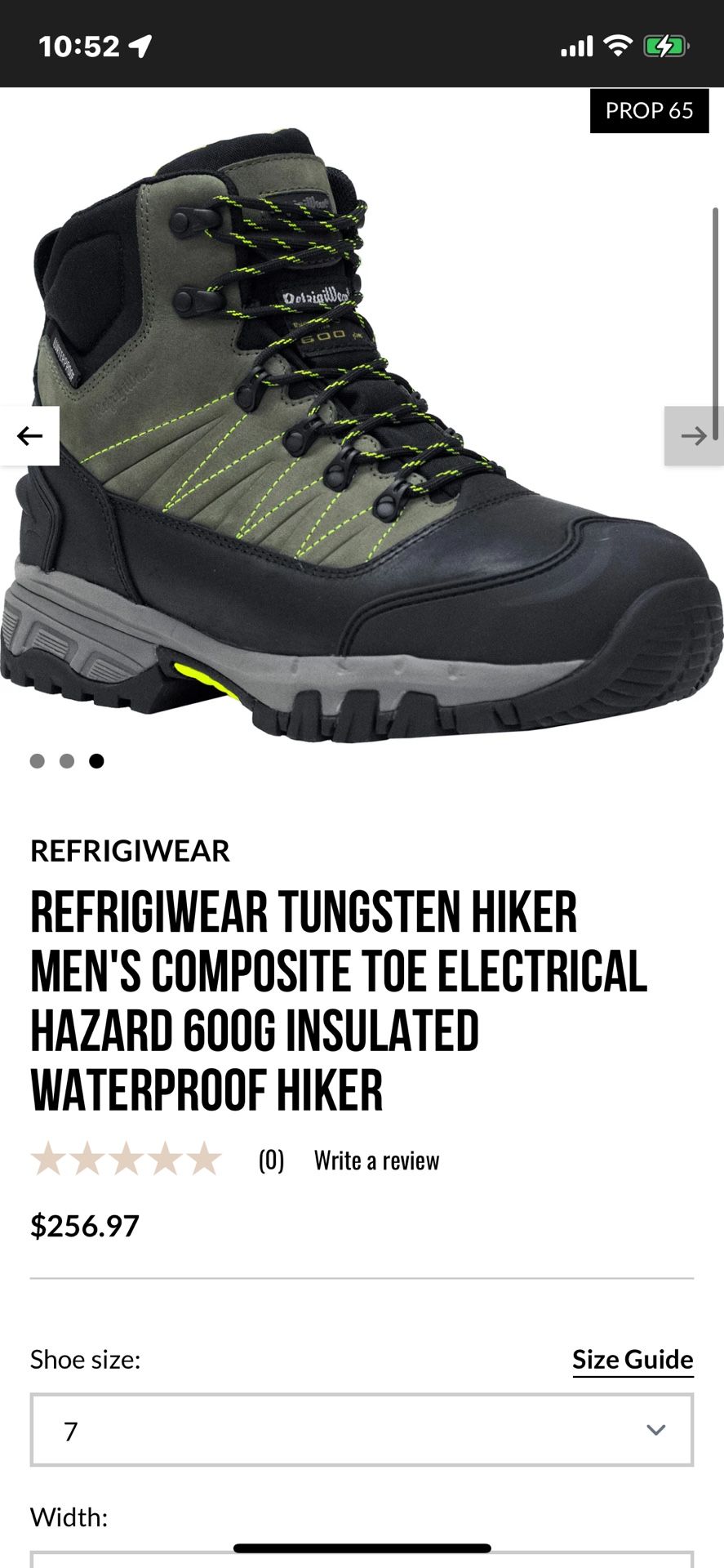 Insulated Safety Work Boots Used