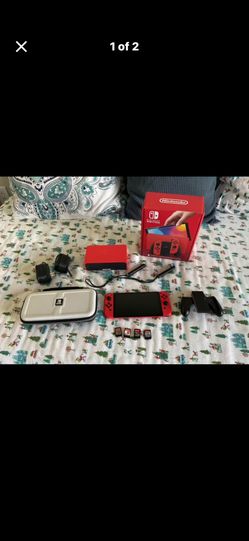 Nintendo Switch Mario Red Limited Edition + Games