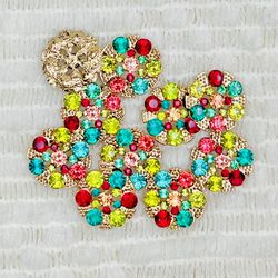 Rhinestone flat back button, embellished  button