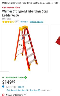 Werner 6206  6ft Type IA step ladder