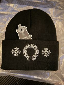 Black chrome hearts beanie
