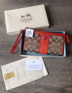 COACH Signature Monogram Wallet