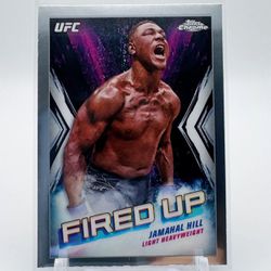 UFC FIRED UP JAMAHAL HILL UFC 300 FIGHTER MINT CONDITION TRADING CARD MENS FIGHTING 