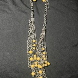 Costume Jewelry - Sliver/wood