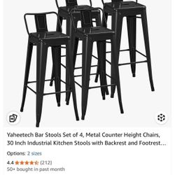 Metal Bar Stools Set Of 4