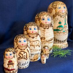 Alaska theme nesting doll Matroyshka