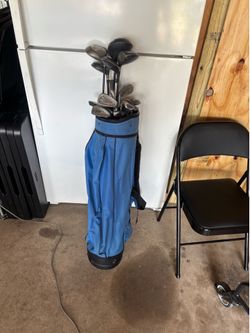 Set of golf clubs