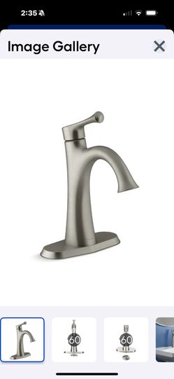 KOHLER Lilyfield Brushed Nickel 4-in Centerset 1-handle Bathroom Faucet