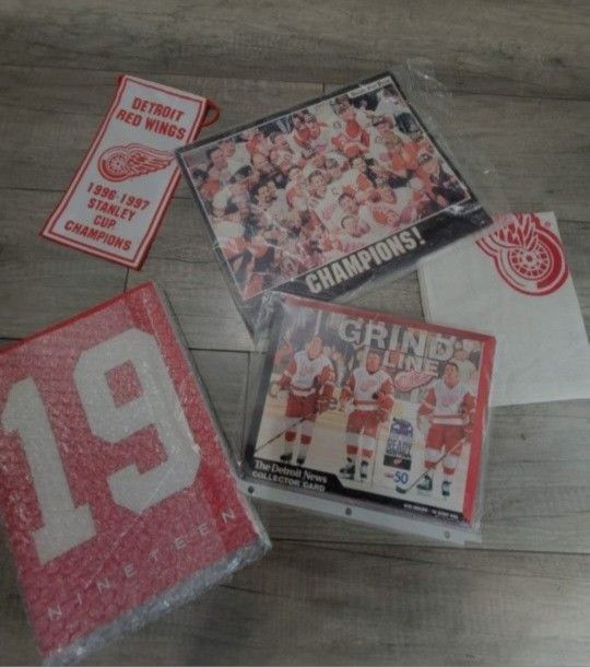 Various Detroit Red Wings Collector Items