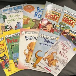 EXCELLENT LOT OF 10 BEGINNER READERS  PAPERBACK BOOKS (Biscuit, Pete The Cat, Henry)