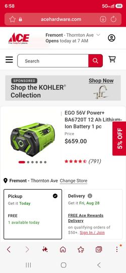 EGO 56V Power+ BA6720T 12Ah Lithium-Ion Battery