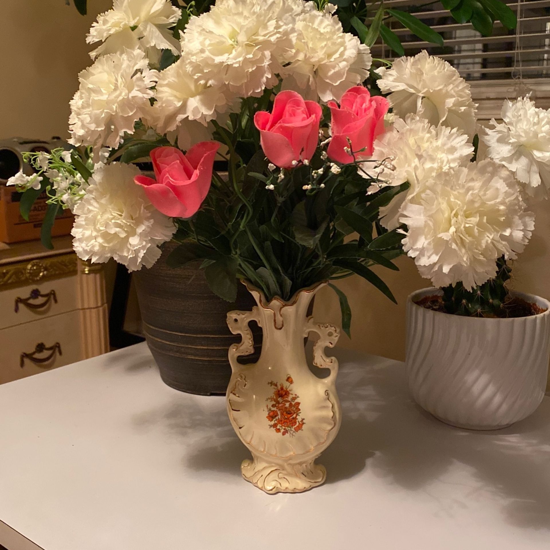 Fake Flowers With Vase