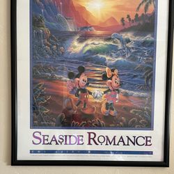 “ Seaside romance quote Mickey and Minnie, gallery Lassen framed