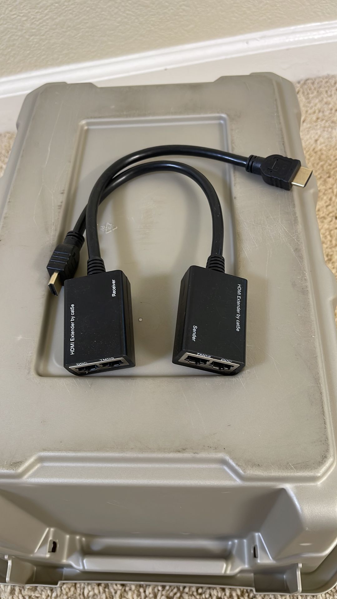 2 PCS HDMI Extender Over Cat5e/6, Ethernet to HDMI RJ45 Ethernet Network Adap...