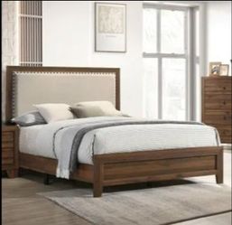 Beige &brown color king size bed frame brand new in the box