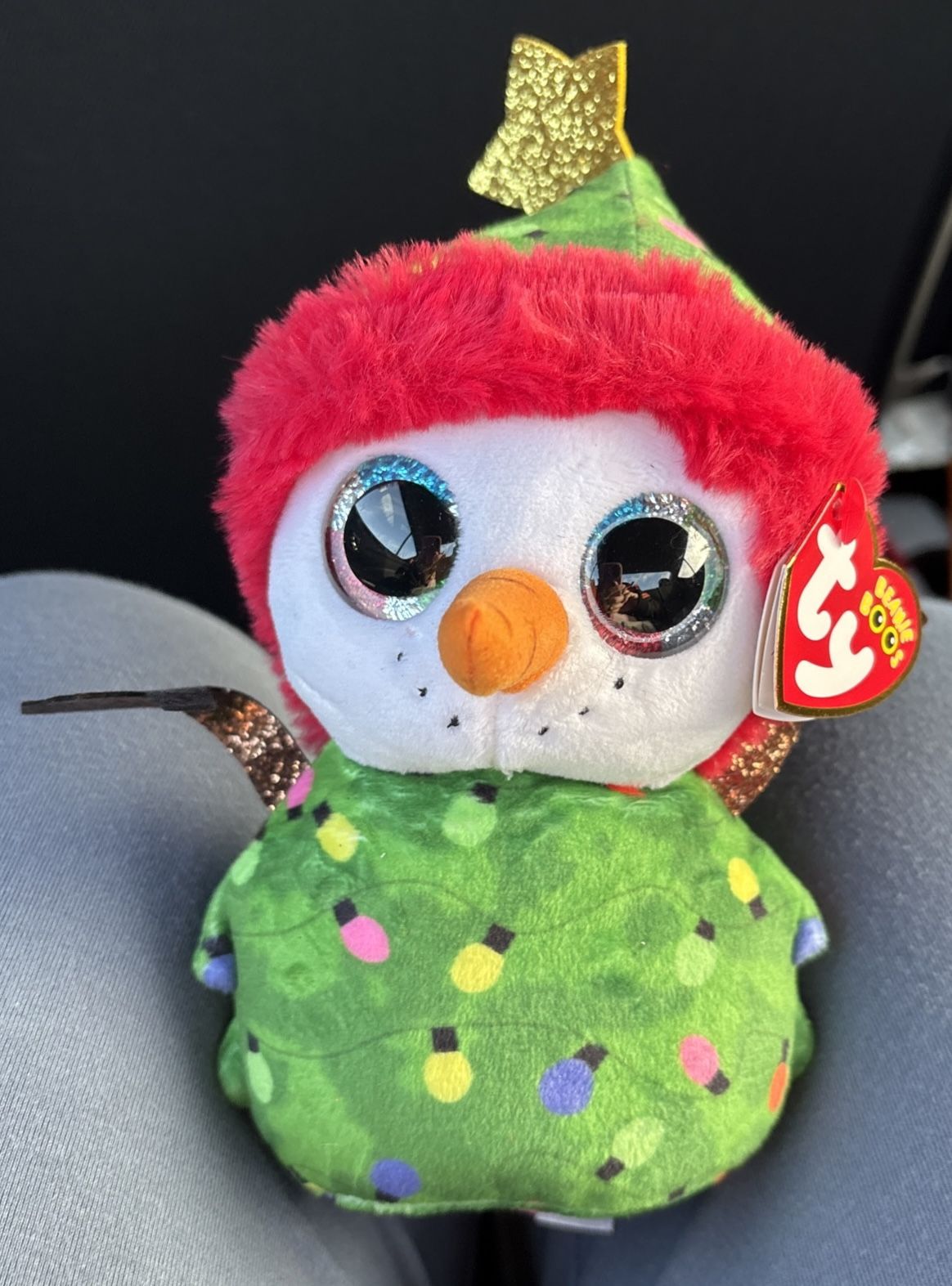 TY Beanie Boos - GARLAND the Christmas Tree Snowman (6 Inch) 2023 NEW Plush Toy