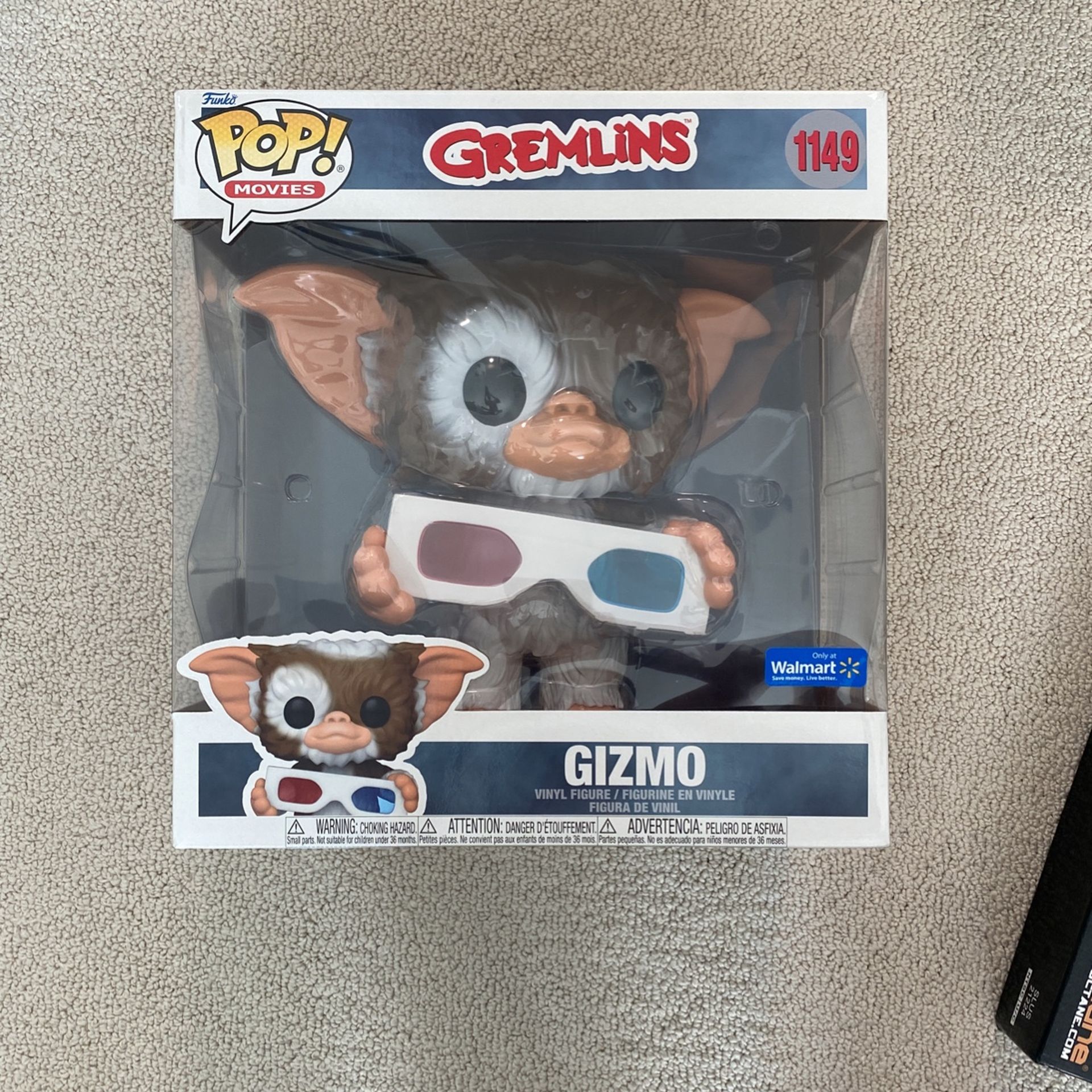 Funko POP Movies Gremlins GIZMO #1149 3-D glasses 10" Jumbo Size Vinyl Walmart
