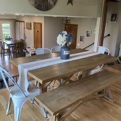 Farmhouse Kitchen Or Dining Table Set