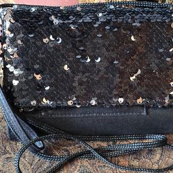 Sequin clutch purse