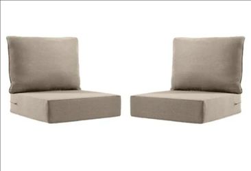 Carolina 4-Piece Outdoor Patio Cushion Set 24" x 24" x 6" – Gray Olefin
