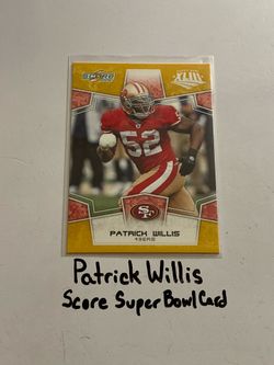 Patrick Willis San Francisco 49ers Hall of Fame LB Score Short Print Insert Card.