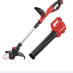 Craftsman V20 20V Wireless Battery String Trimmer And Leaf Blower Including 2ah Battery And Chargers