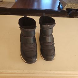 Kids Navy Blue Boots With Fleece Size 5