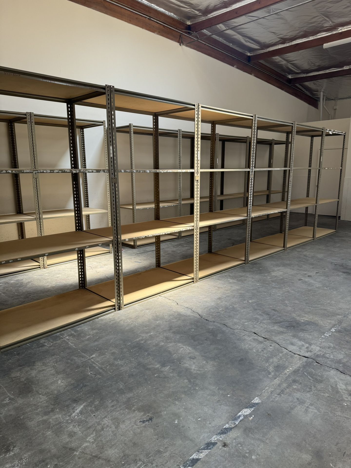 Used Warehouse Boltless Storage Shelving 48 in W x 30 in D American made Racks Stronger Than Costco Homedepot Lowes Delivery Available