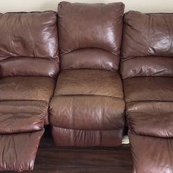 Leather Reclining Couch MUST GO