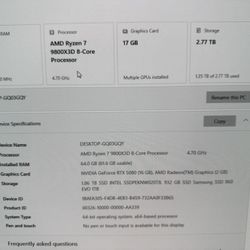 Gaming Computer 5080FE + 9800XD