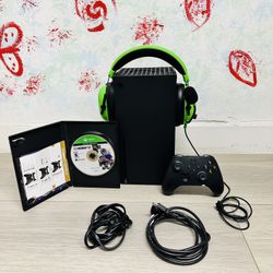 Xbox Series X - DISC Version - 1 TB , Bonus 1 Game  , 1 Head Set ( Used )