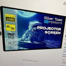 Silver Ticket 120” Grey projector screen