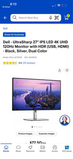 Monitor 27 inch curved led