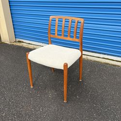 Mid Century Modern Danish Solid Teak Dining Chair Model 83 By Niels Otto Møller