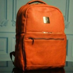 🟠 Sole Premise Orange Leather Commuter Bag/Backpack 🟠