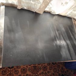 Large Desk Blotter see some damage wear in the shiny silver felt bottom