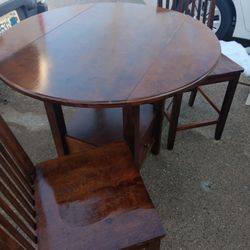 3pc Wood Pub Table Set 