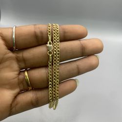 10 KT REAL GOLD CUBAN CHAIN