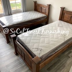2 Twin Bed With 2 Mattresses