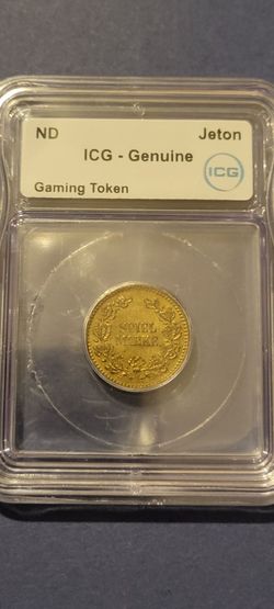 German Spiel Marke Franz Joseph I Brass Gaming Token ICG Certified Genuine